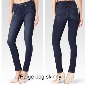 Paige peg skinny blue jeans size 27